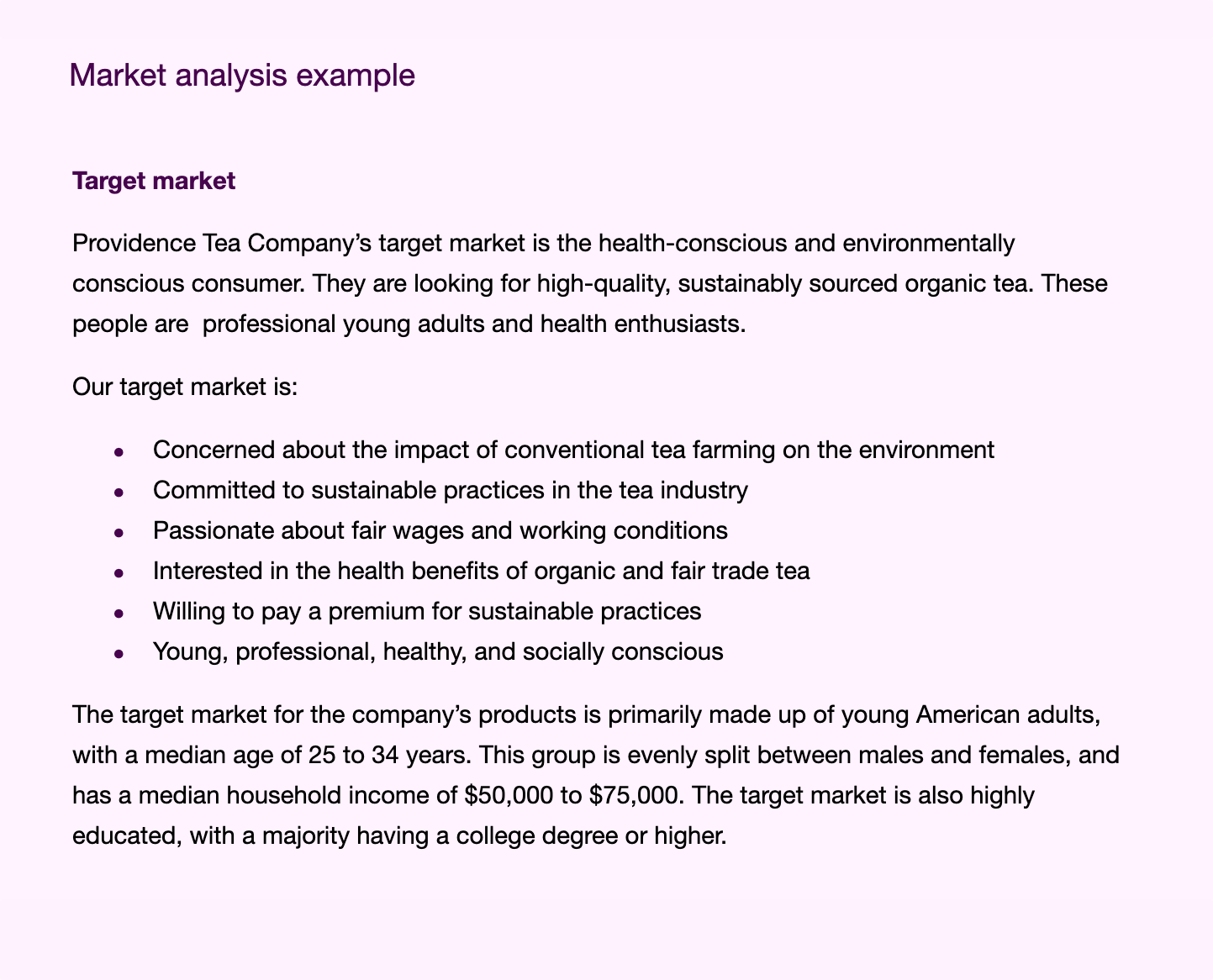 Excerpts from a company overview and market analysis for a tea brand’s business plan