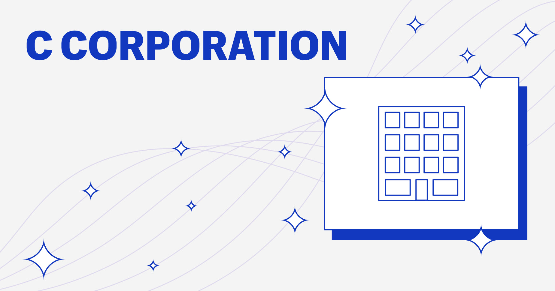 a graphic that says c corporation on it