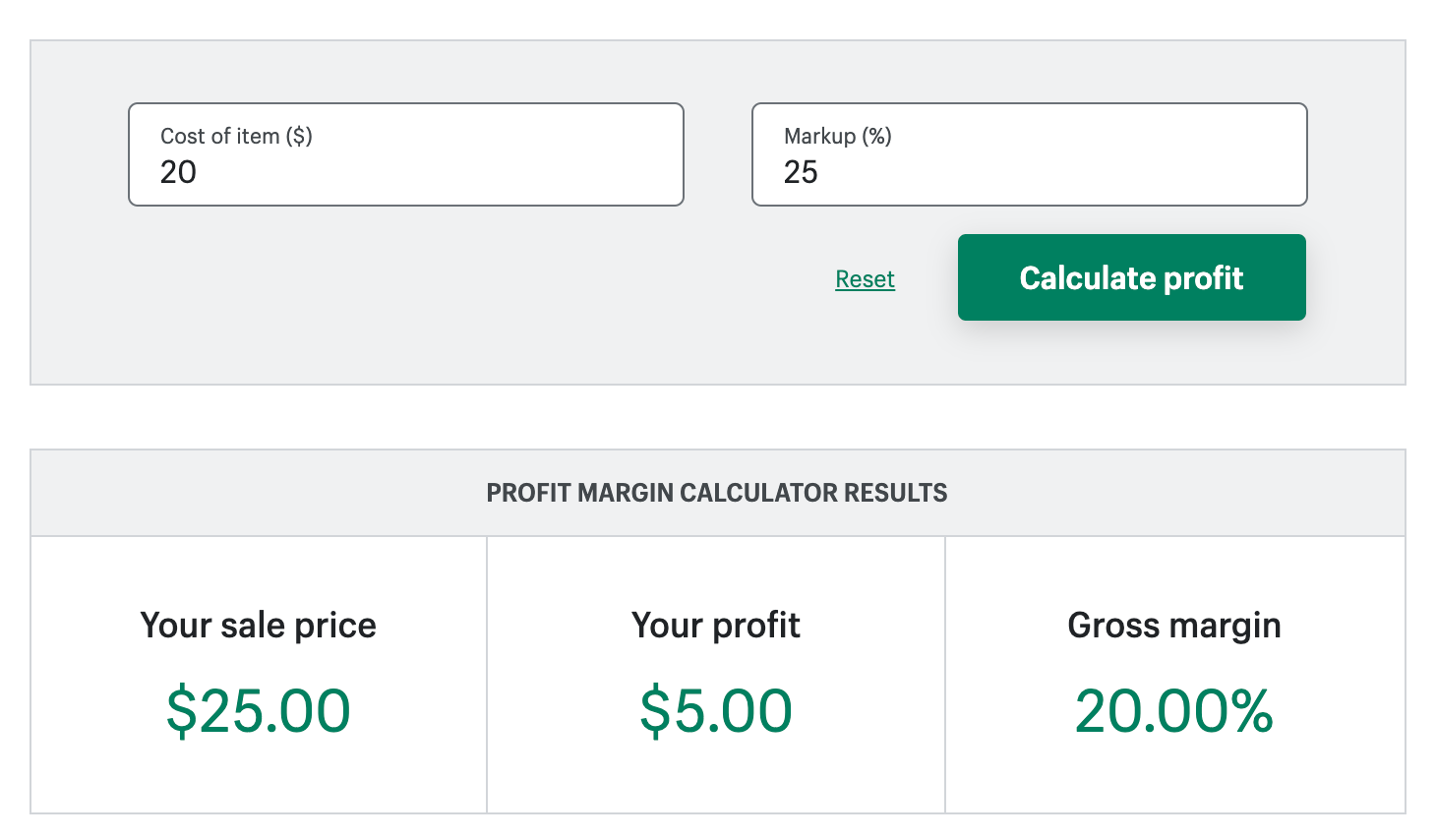 using a profit margin calculator to learn how to price a product