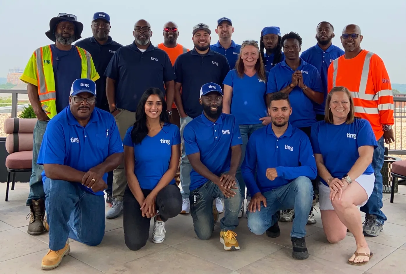 A group of Ting employees smiling