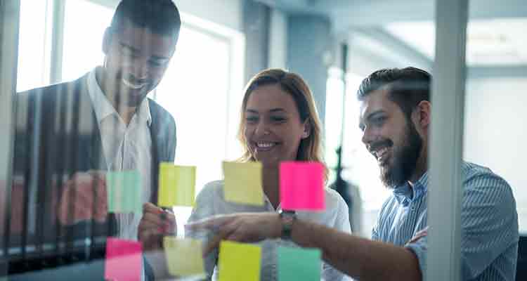 sticky notes are a product roadmapping tool