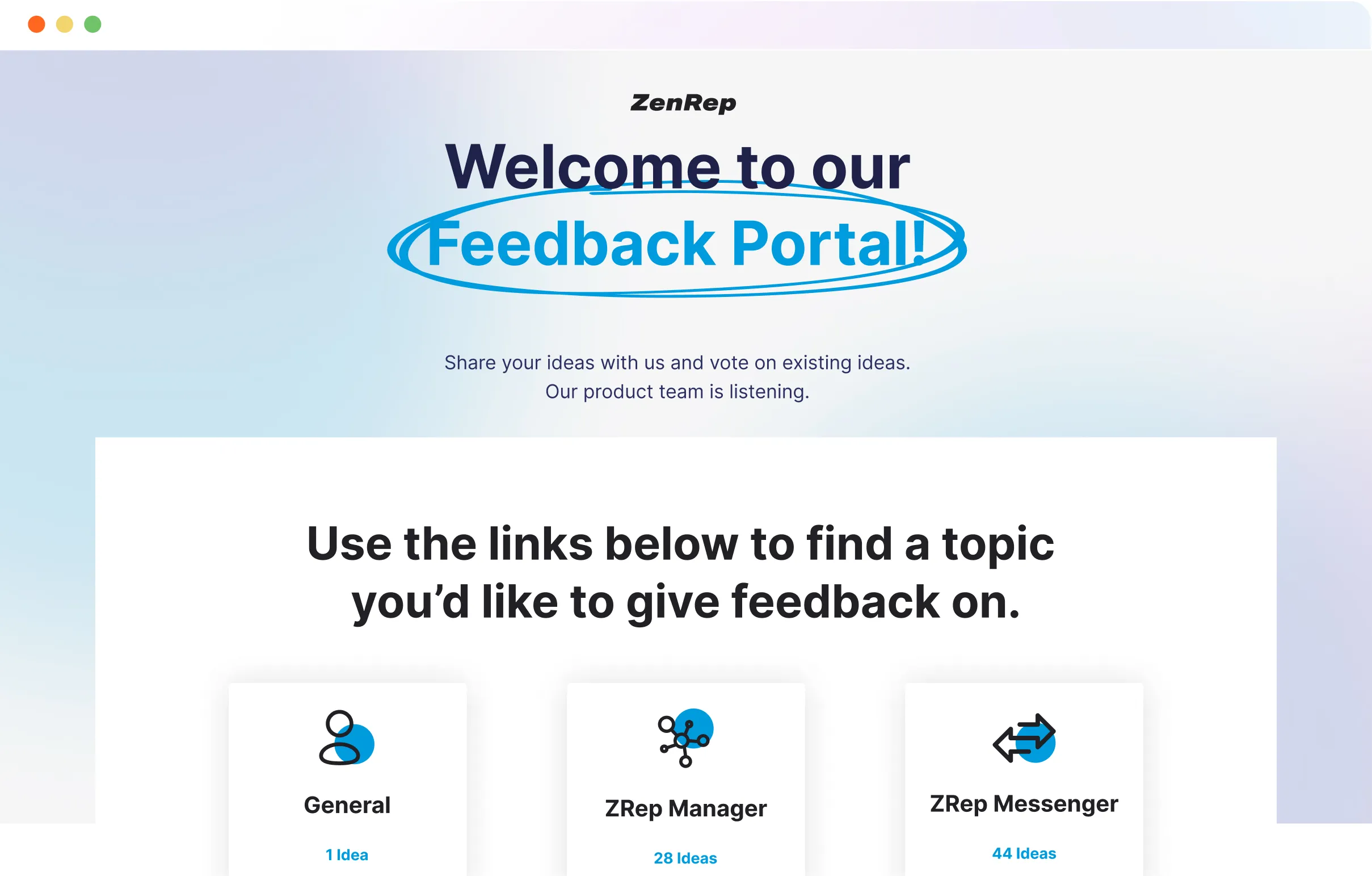 Welcome to our Feedback portal - UserVoice Images