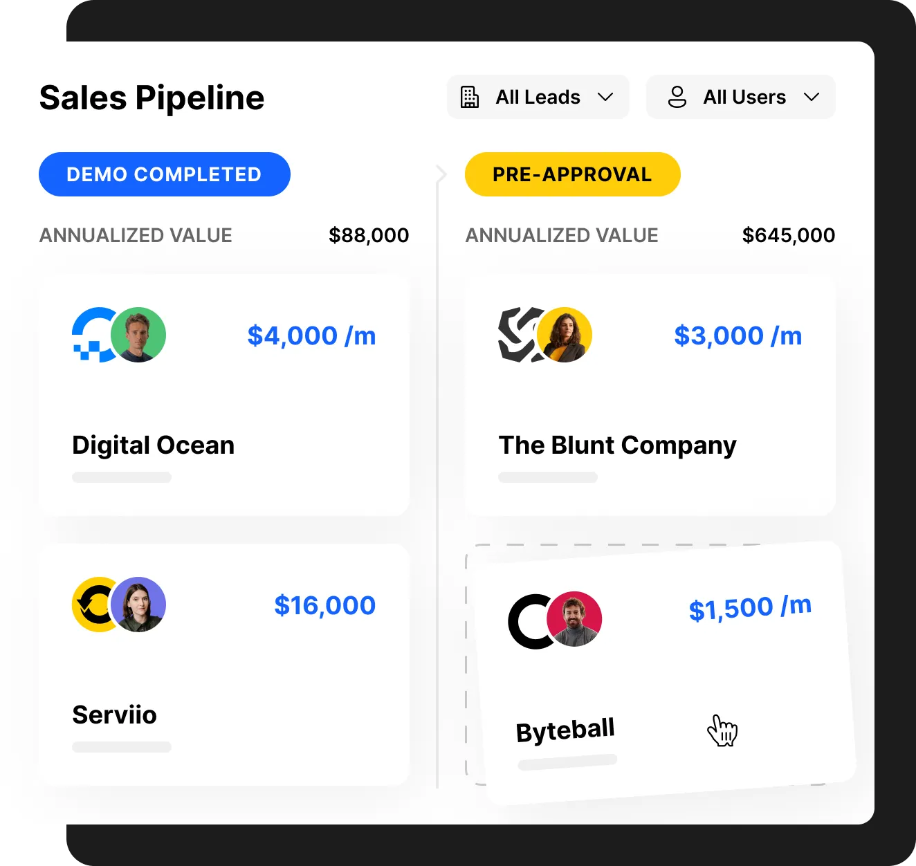 fechar crm com pipeline