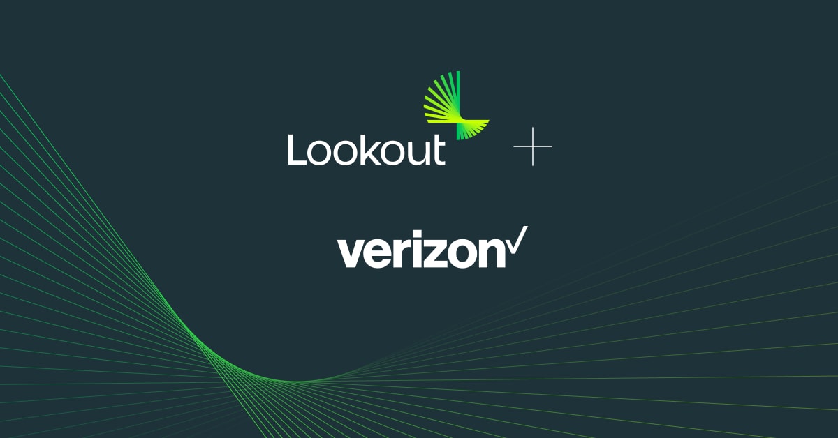 Lookout logo next to verizon logo.