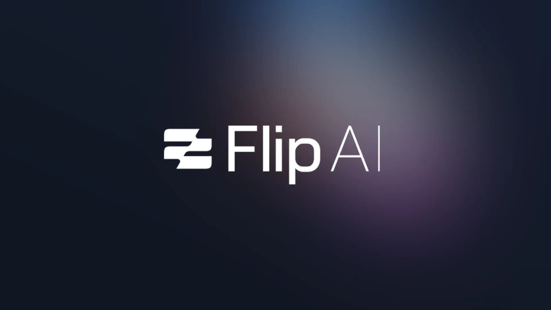 Flip AI logo with dark gradient background