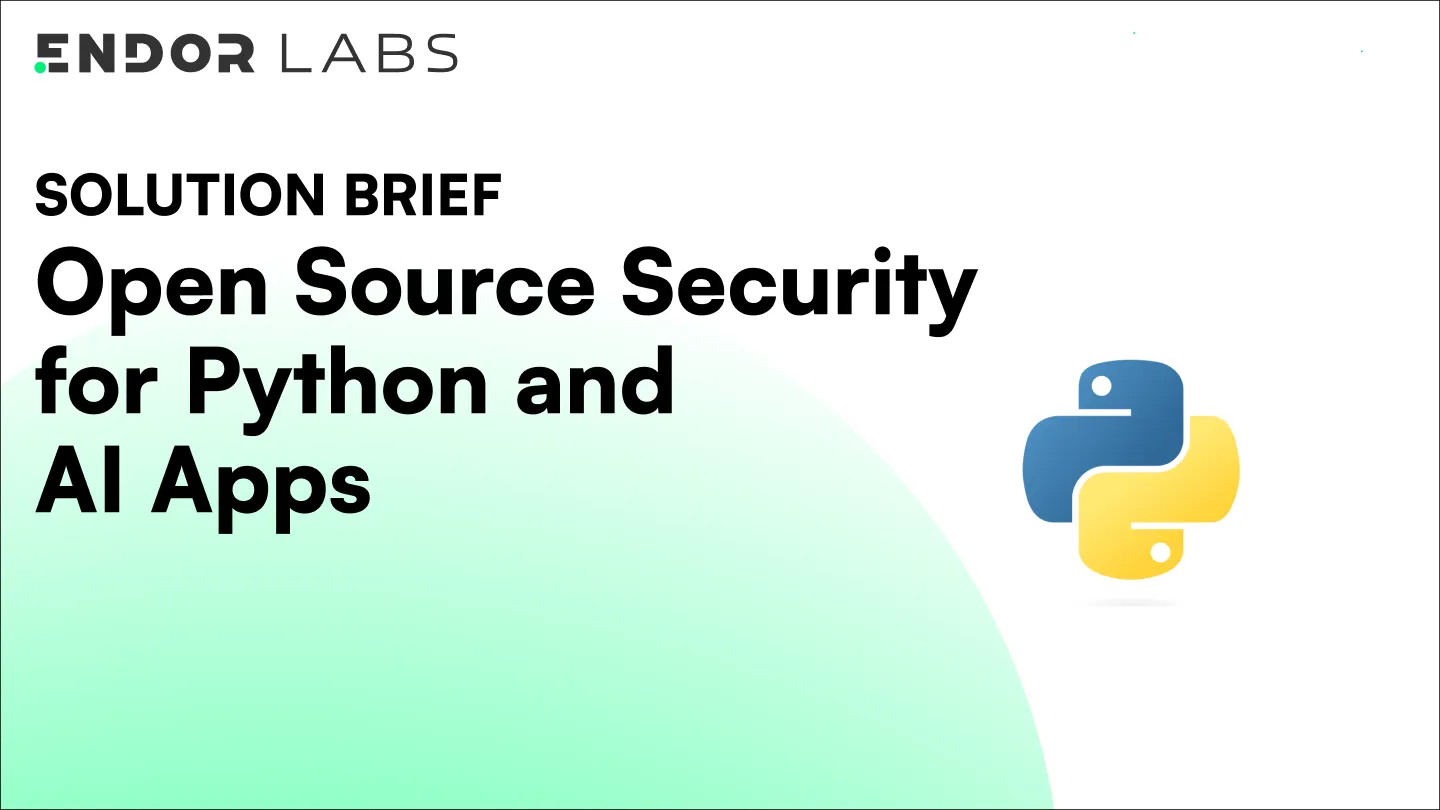 Open Source Security for Python and AI Apps