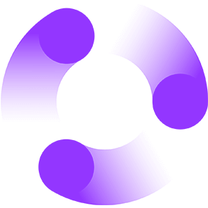 Icon of Flexidao, featuring a purple circular icon with abstract shapes.