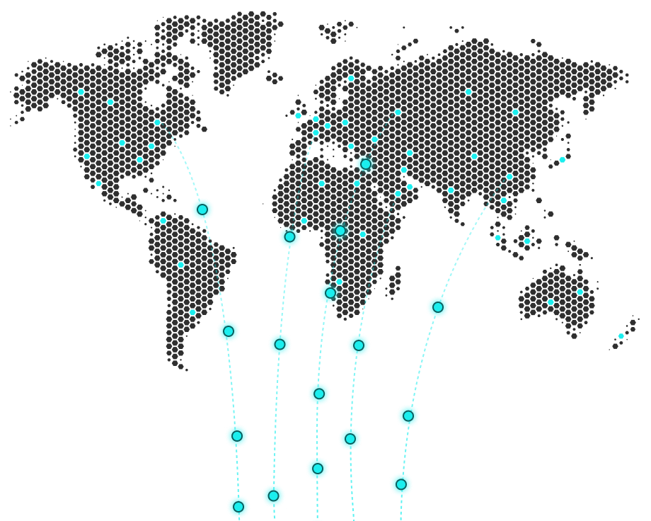 A graphic showing the global the GreyNoise sensor fleet.