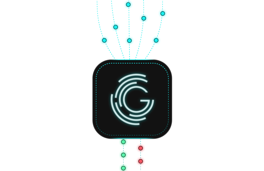 A graphic showing the GreyNoise analysis engine, which classifies internet scan data into valuable intelligence.