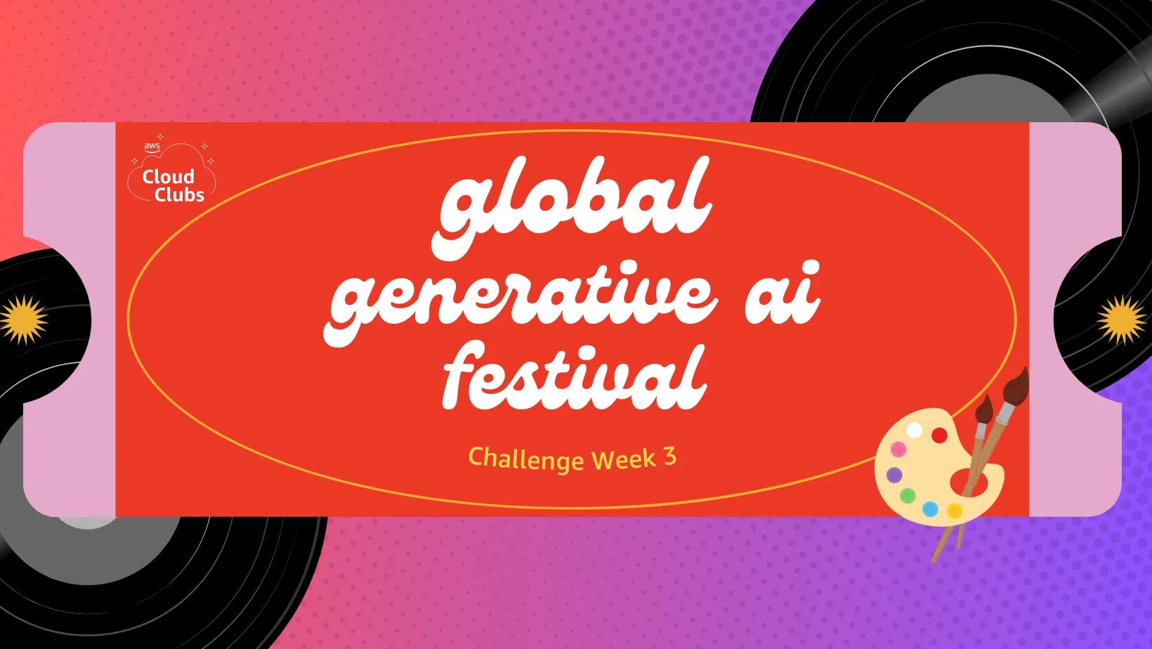 The Global Generative AI festival - activities drop every Thursday in August. Complete them all for a chance to win swag!