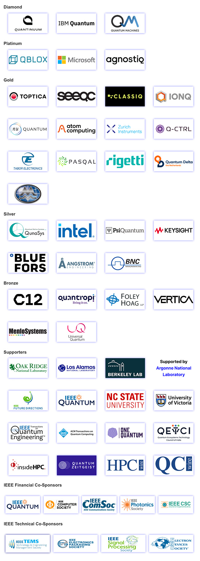 graphic: IEEE Quantum Week Sponsors