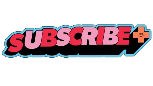 Animated subscribe sticker with stars.