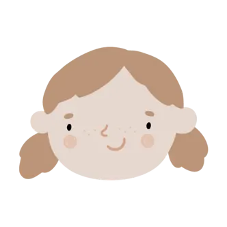 Smiling child with pigtails