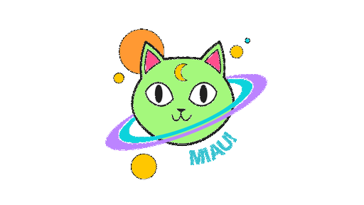 Celestial cat sticker