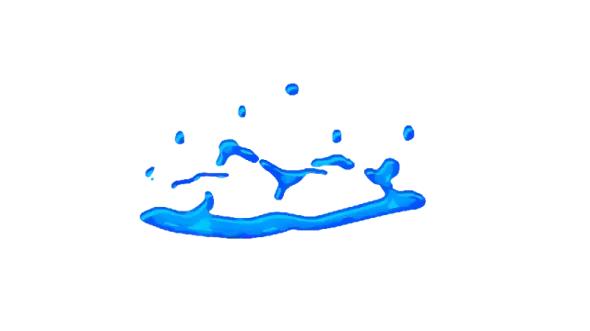 Cartoon water splash sticker