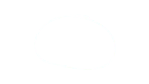 White hand drawn circle