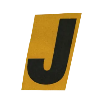 Letter J sticker.