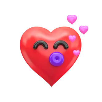 Smooching heart emoji