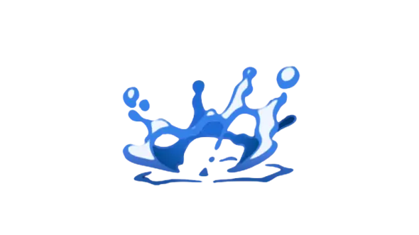 Cartoon water splash sticker