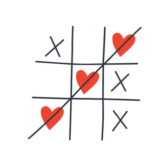 Tic-tac-toe with hearts