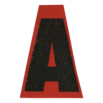 Letter A sticker.