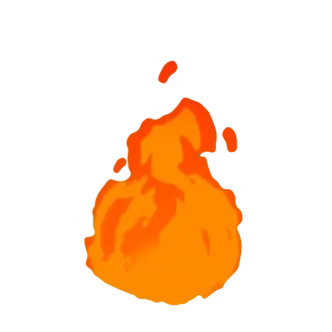 Cartoon fire sticker