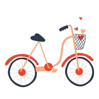 Bicycle with hearts