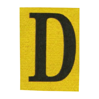 Letter D sticker.