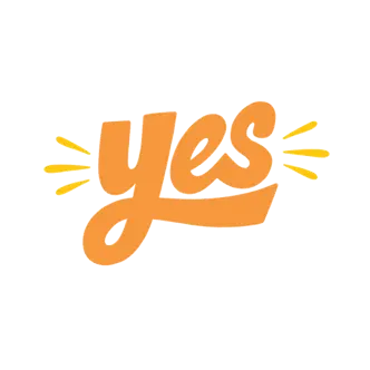 Orange yes sticker