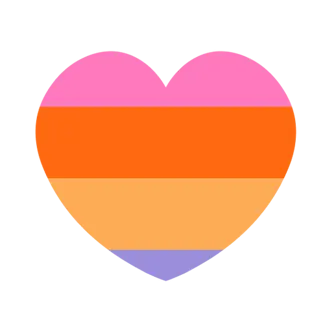 Rainbow striped heart