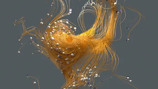 Swirling particles animation