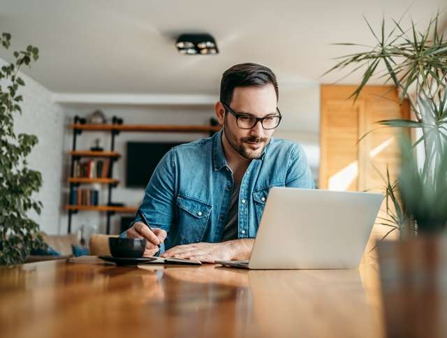 Man working from home