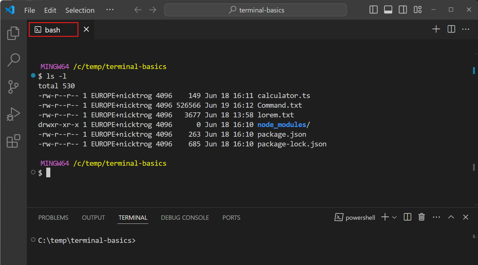 Move a terminal to the editor area