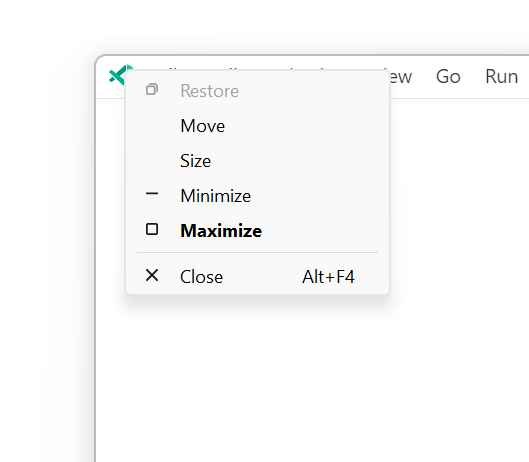 system context menu