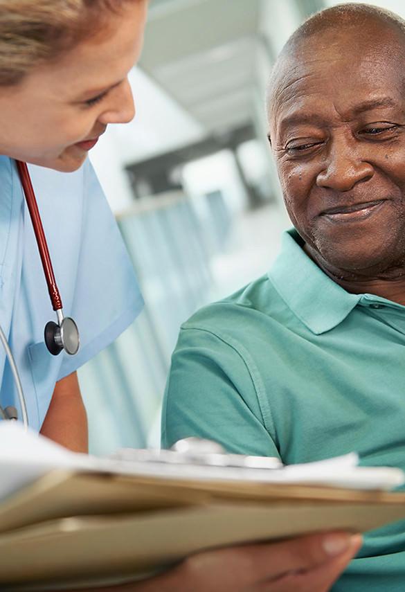 Doctor having consultion with patient