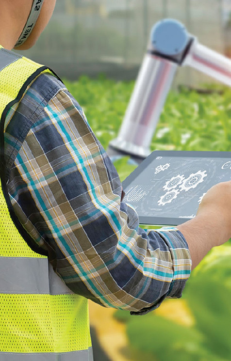 man working in the field