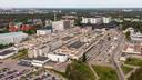 Bird's eye view of the hospital from Oulu in Finland