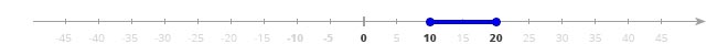 Segment [10,20] on the number line