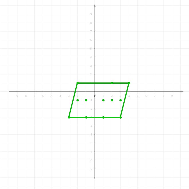 Rectangle ABCD minus triangle EFG on 2D xy-plane