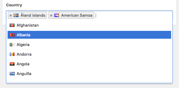 ACF Country field
