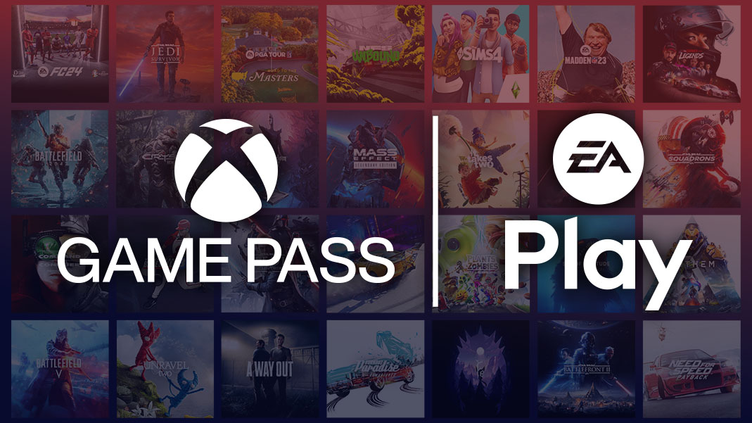 Xbox Game Pass und EA Play-Logos