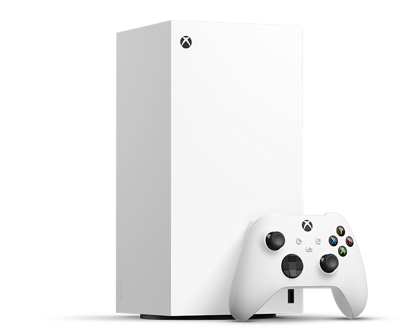 Xbox Series X – 1TB All-Digital Robot White ja langaton Xbox-ohjain – Robot White