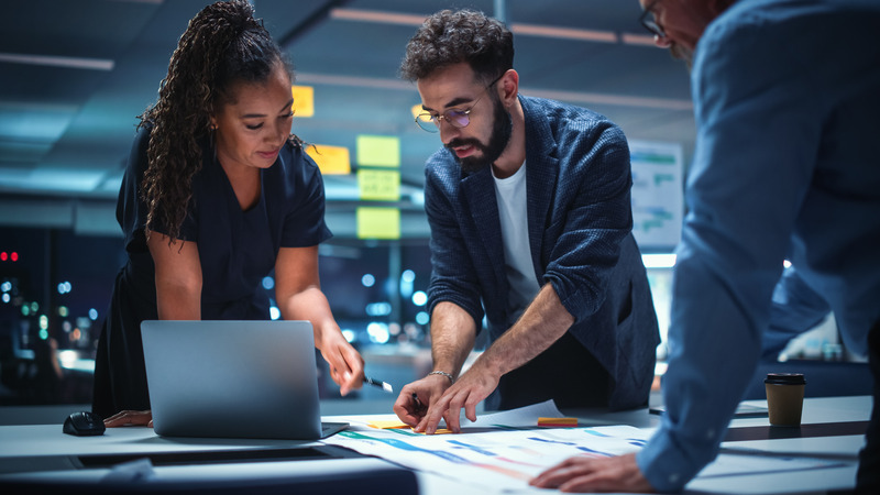 photo of people working together