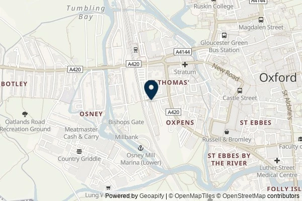 Map showing the area around: Dan Q posted a note for GC54F7N Oxford Steganography #4 – Tilt