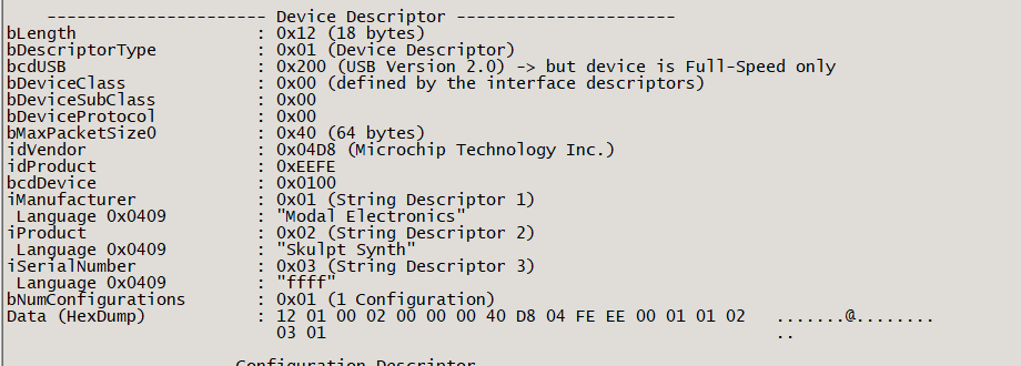 Modal Skulpt USB Tree View