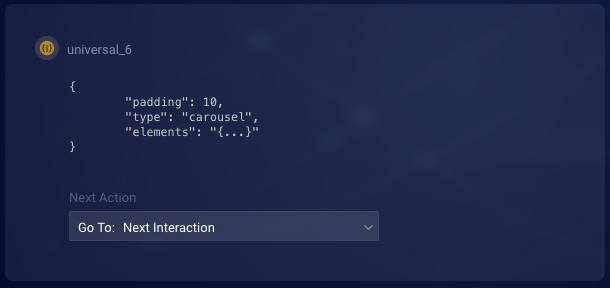 An example Universal interaction in the dialog editor