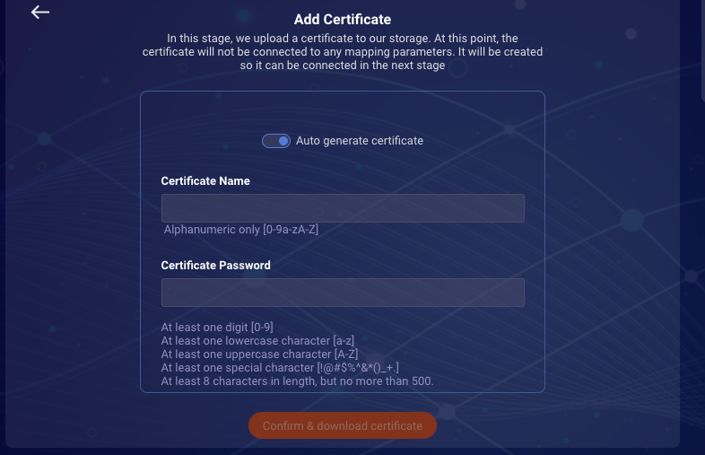 mTLS Self Service auto generate