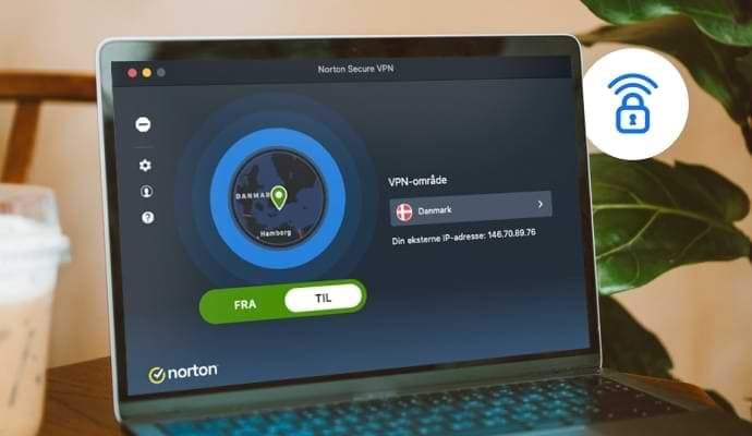 Skærmbesked, Norton Secure VPN.