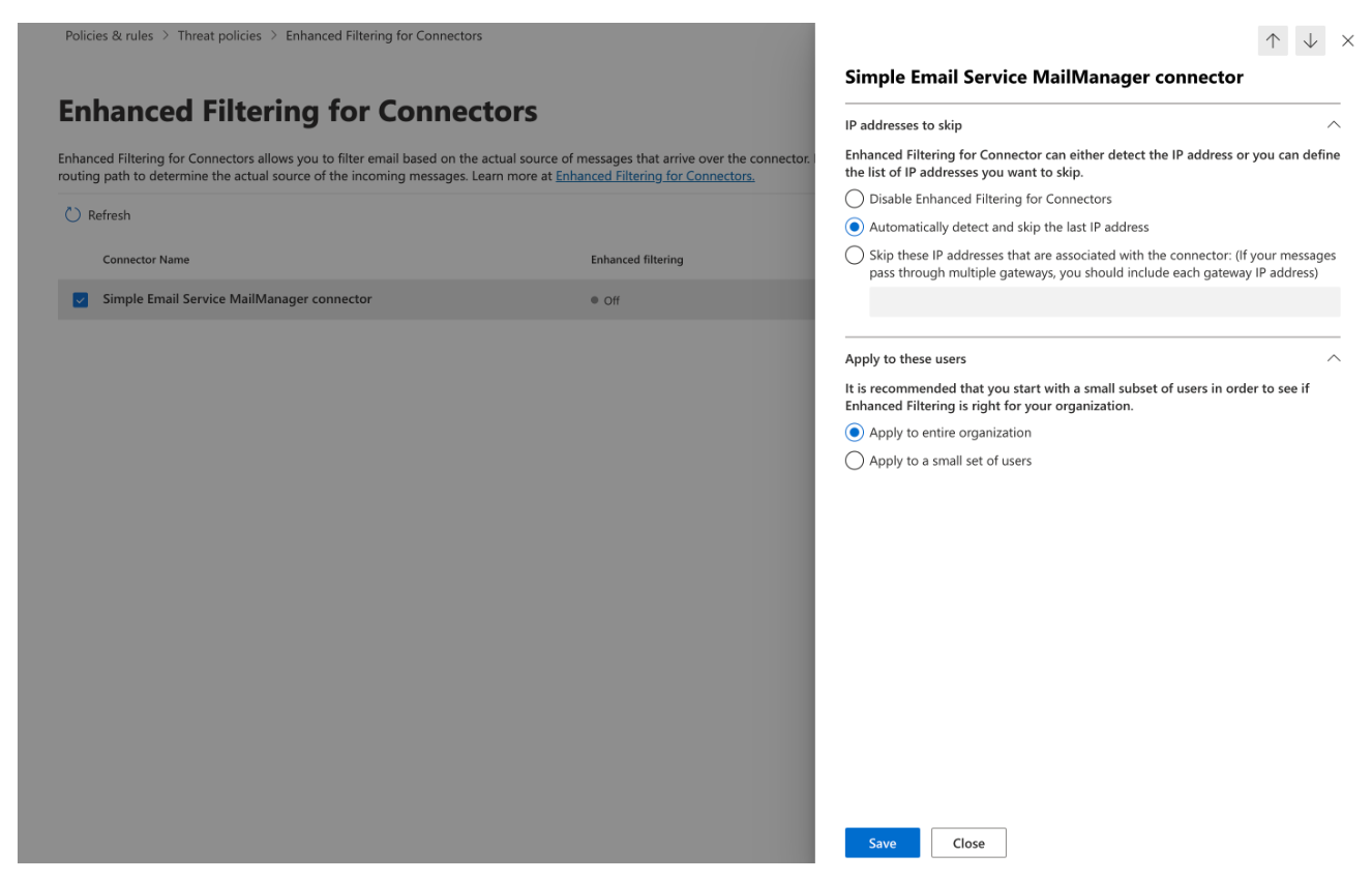 Edit the previously created connector's configuration.