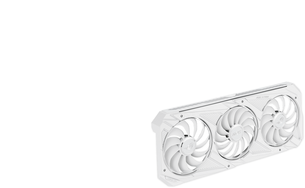 Exploded view of ROG STRIX RTX 3080 V2 WHITE EDITION structural layers